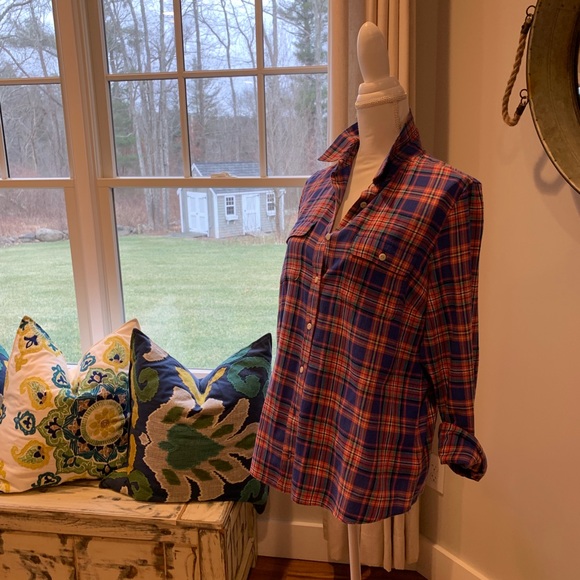 J. Crew Flannel Top - Picture 1 of 3